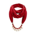 thumbnail image 1 of UTSJKR Women's Scarf Pendant Necklace Vintage Bohemia Tassel Scarves Chiffon Infinity Scarfs Jewelry Accessory Wine, 1 of 1