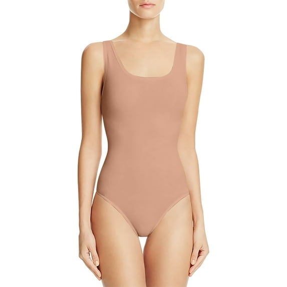 UTSJKR Women's Scoop Neck Swimsuit Sleeveless Bodysuits Backless Tank Top Body Suits for Womens Bikini Bodysuit Tops Leotards Khaki M