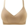 thumbnail image 1 of UTSJKR Women's Sports Bra Wireless Padded Breathable Mesh Yoga Bra for Running Workout Fitness Exercise Beige XL, 1 of 4