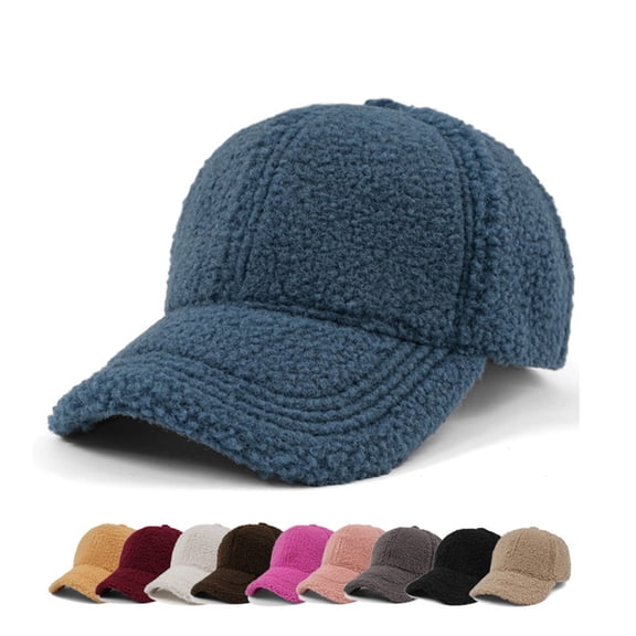 UTSJKR Women's Winter Warm Knit Visor Beanie Newsboy Cap Cold Weather Warm Winter Hat for Men Teddy Fleece Fashion Hat Pink