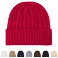 thumbnail image 1 of UTSJKR Women’s Wool Beanie Soft Warm Knit Slouchy Retro Cozy Outdoor Street Style Winter Hat Bonnet Caps Accessories Gray, 1 of 6