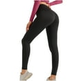 thumbnail image 1 of UTSJKR Women's Workout Leggings High Waisted Yoga Pants Tummy Control Butt Lifting Stretch Sports Fitness Leggings Black L, 1 of 4