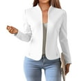 thumbnail image 1 of UTSJKR Womens Blazers for Work Casual Elegant Lace Trim Long Sleeve Suit Jackets Dressy Casual Office Work Open Front Coat White XXL, 1 of 9