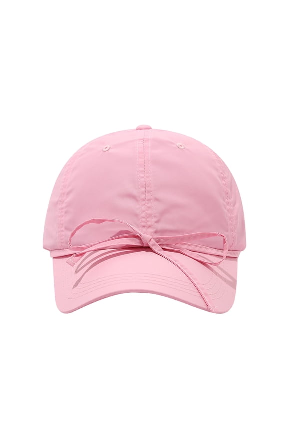 Womens Cute Bowknot Sun Hats Adjustable Trucker Hat Y2k Aesthetic Trendy Baseball Cap Preppy Stuff Pink