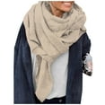 thumbnail image 1 of UTSJKR Womens Flannel Blanket Scarf Trendy 2025 Fashion Casual Winter Warm Soft Woolen Oversized Wrap Shawl Beige, 1 of 2