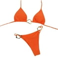 thumbnail image 1 of UTSJKR Womens Hot Bikinis Sets Sexy Swimsuits Plus Size Busty Bikini Tummy Control High Waisted Beachwear Sheer Bikini Orange L, 1 of 5