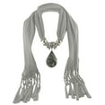 thumbnail image 1 of UTSJKR Womens Scarf Stylish Pendant Necklace Pendant Jewelry Polyester Shawl Scarves Ladies Soft Winter Infinity Scarves Gray, 1 of 1
