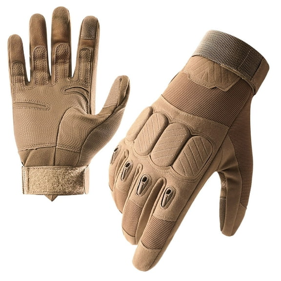 UTSJKR Workout Gloves Hard Knuckle Gloves with Touchscreen Fingers Hand Gear for Hiking, Camping, Hunting, Workout, Shooting, Cycling, Motorcycle Yellow