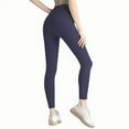 thumbnail image 1 of UTSJKR Workout Leggings for Women, High Waisted Tummy Control Gym Athletic Yoga Pants Cycling Workout Running Pants Navy XXL, 1 of 3