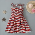 thumbnail image 1 of UTTOASFAY Baby Girls Dress Clearance Kids Baby Girls Dress Beach Dresses Casual Sleeveless American Flag Princess Sundress Summer Dress Red 3-4 Years, 1 of 6