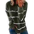 thumbnail image 1 of UTTOASFAY Blouses for Women Clearance Woman Long Sleeve T-Shirt Summer Printing Loose Blouse Tops Flash Picks Green, 1 of 5