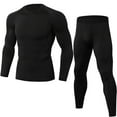 thumbnail image 1 of UTTOASFAY Men Pants Men'S Elastic Fitness Long Sleeve Fast Drying Tops Long Pants Sports Tight Suit, 1 of 7