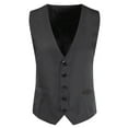 thumbnail image 1 of UTTOASFAY Mens Coats Outerwear Winter Fashion Vintage formal Business Men'S Breasted Vest V-Neck Waistcoat Waist Vest Flash Picks Black Xxxxxl, 1 of 6