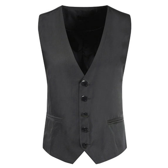 UTTOASFAY Mens Coats Outerwear Winter Fashion Vintage formal Business Men'S Breasted Vest V-Neck Waistcoat Waist Vest Flash Picks Black Xxxxxl