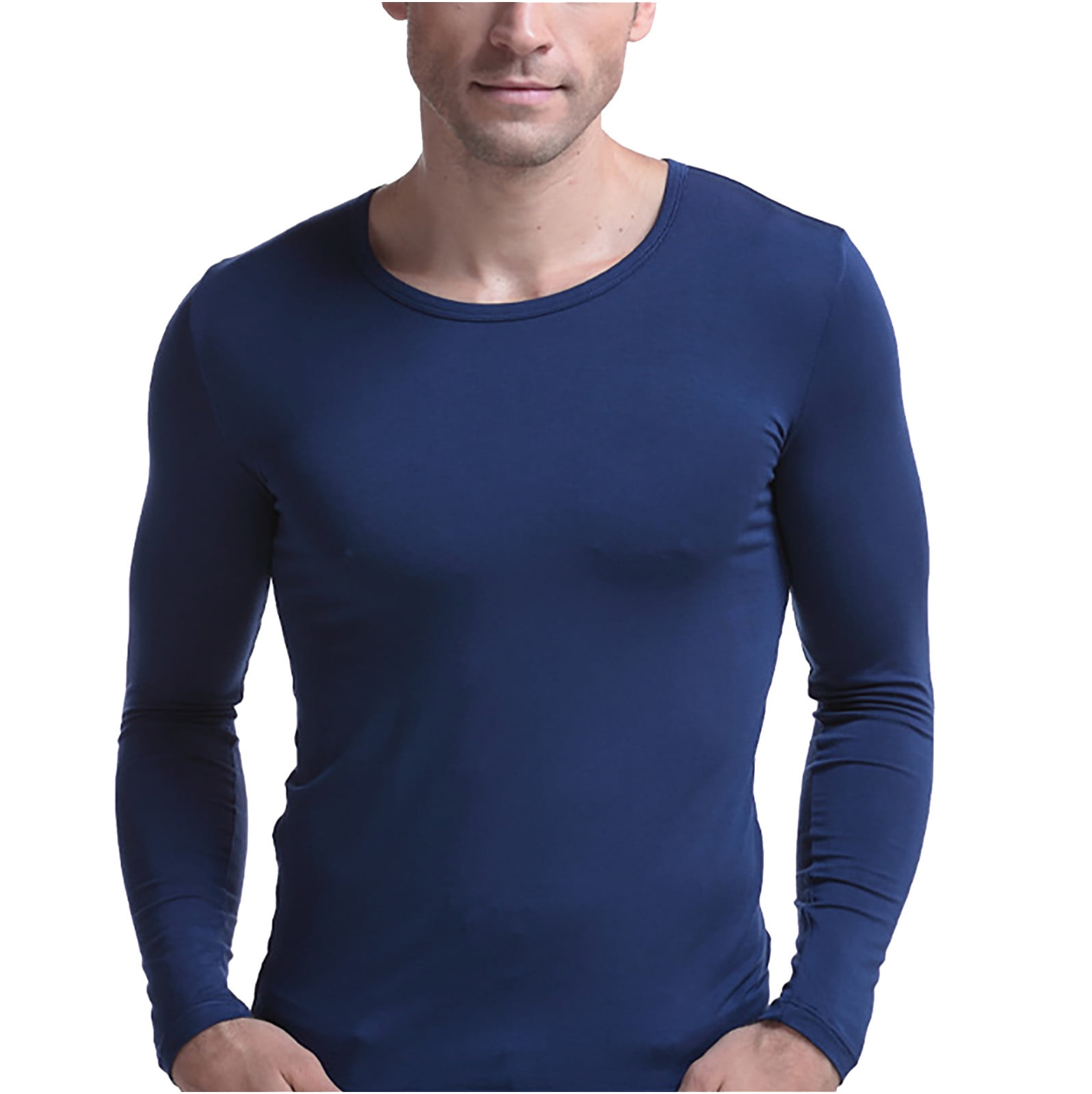 UTTOASFAY Mens Long Sleeve Tops Clearance Slim Thin thermal