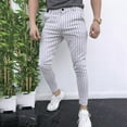 thumbnail image 1 of UTTOASFAY Mens Pants Men'S Casual Slim Fit Skinny Business formal Suit Dress Pants Slacks Trousers White 32(XXL), 1 of 6