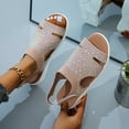 thumbnail image 1 of UTTOASFAY Sandals for Women Summer Womens Fashion Breathable Rhinestone Hida Comfortable Shoes Sandals, 1 of 5