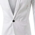 thumbnail image 1 of UTTOASFAY Suit Coat for Men Clearance Men's Single Button Solid Color Casual Business Suit Top Flash Picks White 6(M), 1 of 4