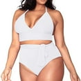 thumbnail image 1 of UTTOASFAY Swimsuits for Women's Plus Size Women's Plus Size High Waisted Tummy Control Swimwear Swimsuit Full Coverage White XXXL, 1 of 9