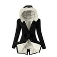 thumbnail image 1 of UTTOASFAY Winter Coats Jackets for Women Plus Size Ladies Lining Coat Womens Winter Warm Thick Long Jacket Hooded Overcoat Rollbacks, 1 of 4
