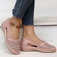 thumbnail image 1 of UTTOASFAY Women'S Sandals On Women'S Hollow Out Casual Shoes Solid Round Head Comfortable Platform Sandals Shoes, 1 of 6