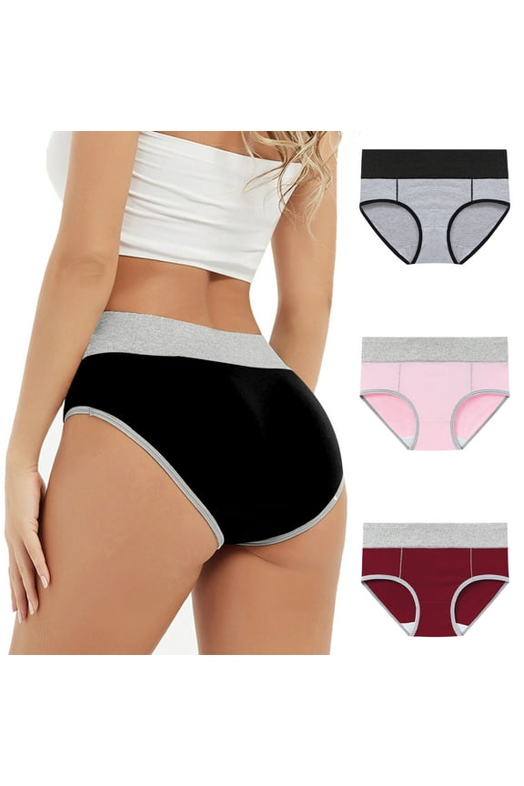 UTTOASFAY Womens Incontinence Underwear,3PC Women's Comfortable High Waisted Panties Women's Physiological Underpants
