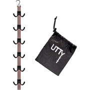 UTTY Portable Hockey Gear Drying Rack with 6 Hooks, Space-Saving Sports Equipment Organizer