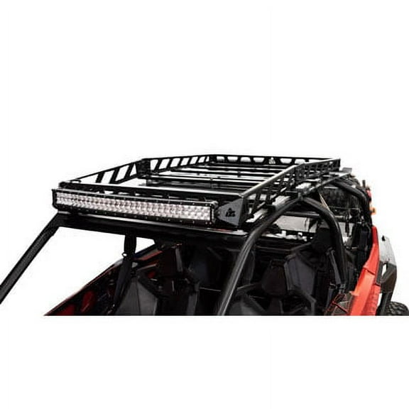 UTV Adventure Roof Rack Rack with V2 Curved 30" Light Bar Compatible With Polaris RZR Turbo R 4 Sport 2022-2023