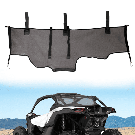UTV Black Rear Window Net Mesh Sunshade Compatible with For Can-Am Maverick X3 & Max 2017-2023 (Suitable for only two seats)