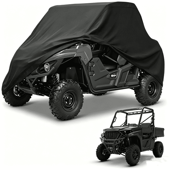 UTV Cover 2-3 Seater Side by Side Cover, Heavy Duty 300D Waterproof Windproof All-Weather Outdoor Storage UTV Protection Cover Compatible with Honda Pioneer Polaris Ranger (98*47*45 inch)