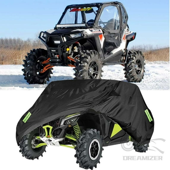UTV Cover Waterproof Heavy Duty Full Size Cover RZR Cover for 2-3 Seater Polaris Ranger XP Yamaha YXZ Can-Am Kawasaki Mule