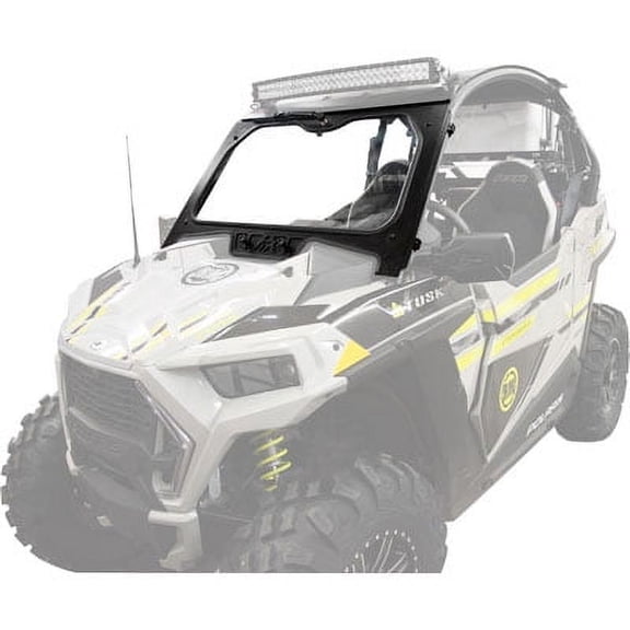 UTV Full Glass Windshield With Vent and 12" Windshield Wiper Compatible With Polaris RZR 900 Trail Sport 2021-2023