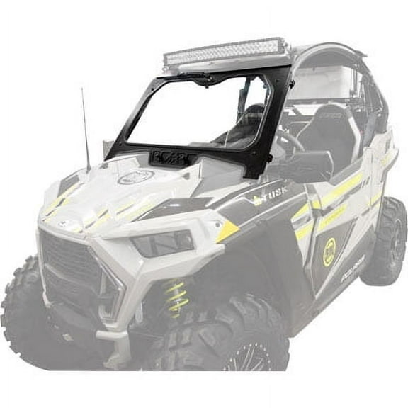 UTV Full Glass Windshield With Vent and 12" Windshield Wiper Compatible With Polaris RZR 900 Trail Ultimate 2021-2023