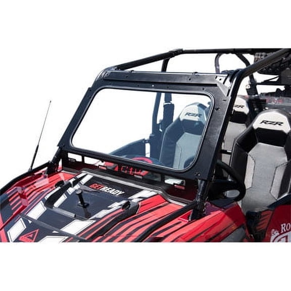 UTV Full Glass Windshield With Vent and 12" Windshield Wiper Compatible With Polaris RZR S 900 EPS 2015-2020