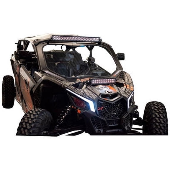 UTV Full Glass Windshield With Vent and 16" Windshield Wiper Compatible With Can-Am Maverick X3 Max X DS Turbo RR 64 Inch 2020-2022
