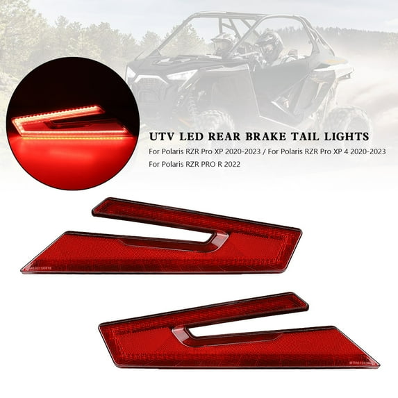 UTV LED Rear Brake Tail Lights For Polaris RZR PRO XP XP4 2020-2023 Red