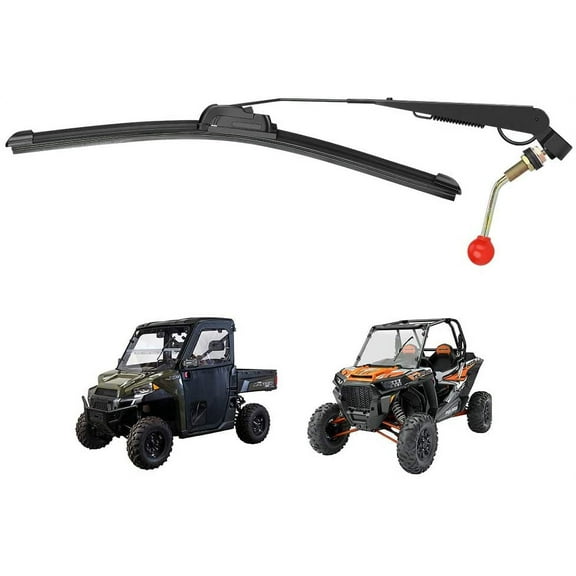 UTV Manual Hand Operated Windshield Wiper for Polaris RZR Ranger General Maverick X3