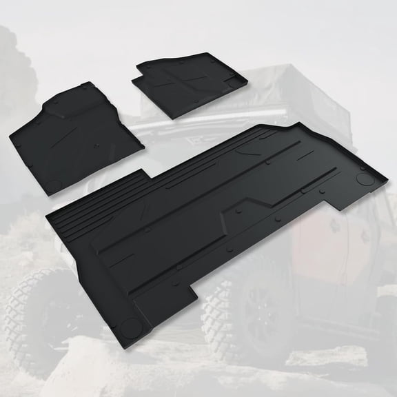 A & UTV PRO Floor Mats for Polaris Xpedition XP5/ ADV5 2024 2025, Waterproof 3D Floor Liners TPE Front and Rear Slush Mats for Polaris Expedition XP 5/ ADV 5 Accessories, Black, 3PCS