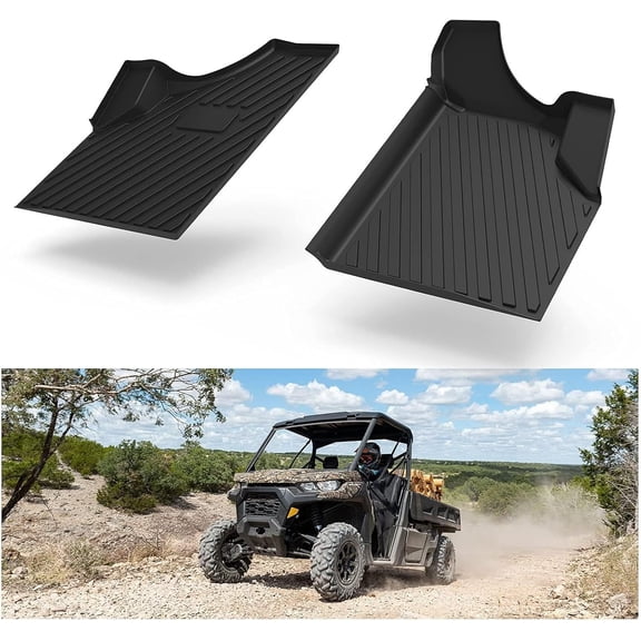 A & UTV PRO Front Floor Mats for Can-Am Defender/Defender MAX HD5/ HD8/ HD10 Limited 2016-2024, Custom Fit Floor Slush Liners, All Weather TPE Material Protection Accessories, 2PCS
