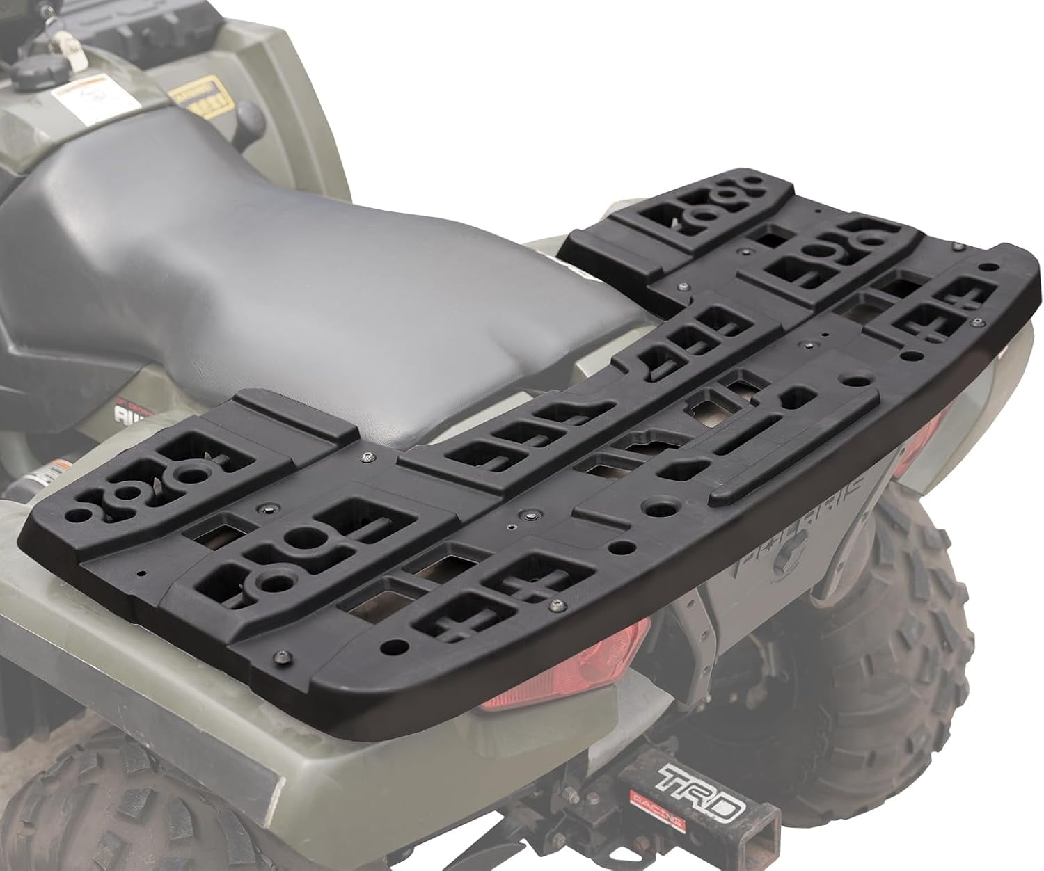 A \u0026 UTV PRO Rear Rack Mounting for Polaris Sportsman 500 450 2005-2010, Rear Luggage Storage Bracket Assembly Accessories, Replace OEM # 2633208-070, Gloss Black