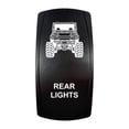 thumbnail image 1 of UTV Rear Lights | On / Off Rocker Switch | 4-Pin 20A Blue LED Backlit | Waterproof 12V – 48V, 1 of 6