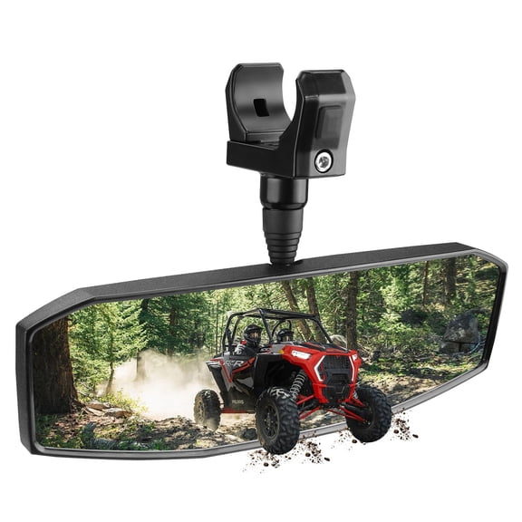 UTV Rear View Mirror,SXS UTV Mirrors HD,360Adjustable Angle for 1.5" to 2.0 inch Round Roll Cage,Compatible with Polaris RZR,Honda Pioneer,Kawasaki KRX/Mule,Yamaha,Talon,Can Am X3,CFMOTO