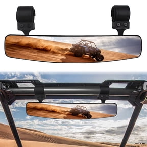 UTV Rear view Mirror, HKOO 16.5" Wide Rear View Race Mirror Convex HD Mirror with 1.75"-2 Clamps Compatible for Polaris RZR 800 900 1000 Turbo PRO XP, Honda Pioneer 1000, Arctic Cat Wildcat(2021+)