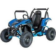 UTV Ride on Car (Large),Shock Absorber, 48V Electric Vehicles with Disk Brake, Gear Switch, Steel Frame, Off-Road Tire, Flexible Seat Belt and Seat, Three-Speed Parental Limit-Lock Function (Blue)