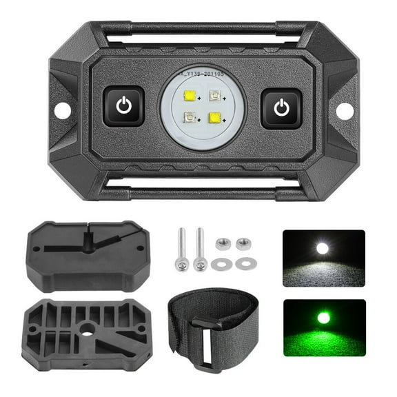 LED Interior Dome Light White&Green Dual Switch Universal lamp Roll Bar Cage Mount