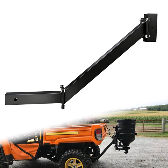 UTV Salt Spreader Hitch Mount for Hitch Mount Spreader fit UTV/ATV/Truck with 2 Inch Receiver Hitch, Angled Design Heavy-Duty Durable Material(Excluding Pins)