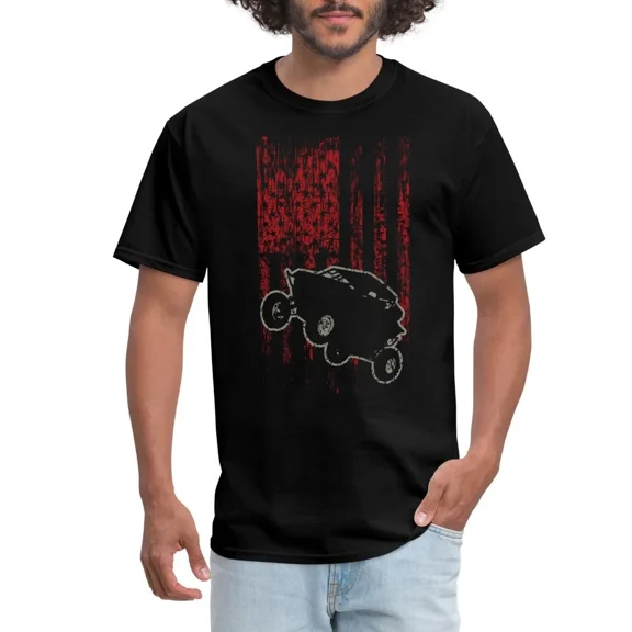 UTV Side X Side Racer USA Flag Off Road 4x4 Humorous Adventure Unisex T-Shirt, S-5XL