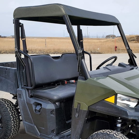 UTV Soft Top Roof Cover Compatible with Polaris Ranger 500 570 EV ETX 2015-2022, Heavy Duty 1680D Oxford Fabric Canopy Shade Top with Adjustable Straps