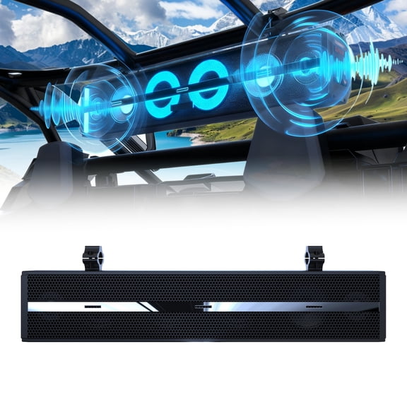 UTV Sound Bar UTV Speakers ATV Sound Bar ATV Speaker Golf Cart Soundbar ATV Speaker Fourwheeler Speaker Marine RZR Boat Polaris Can Am 25 Inch