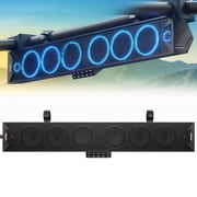UTV Sound Bar Waterproof 8-Speaker ATV Soundbar Bluetooth & Multicolor Lights 34-Inch SxS Speakers | FM Radio Amplified Soundbar for Polaris RZR, Can-Am Golf Cart, Marine
